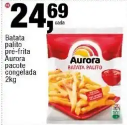 Frangolândia Batata palito pré-frita aurora pacote congelada oferta
