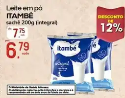 Cometa Supermercados Leite em pó itambé sachê 200g (integral) oferta