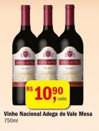 Ultrabox Vinho Nacional Adega do Vale Mesa 750ml oferta