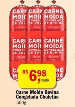Carne Moida Bovina Congelada Chuletao 500g