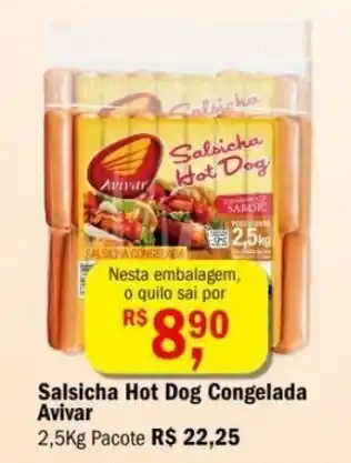 Ultrabox Salsicha Hot Dog Congelada Avivar 1kg oferta