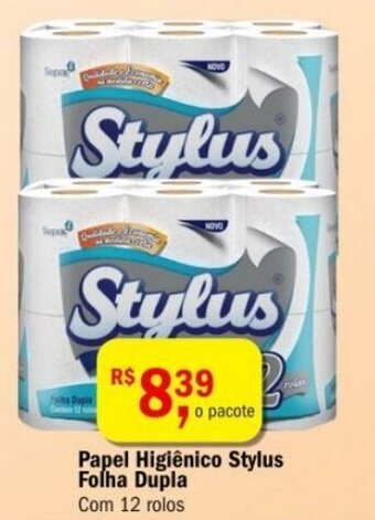 Ultrabox Papel Higiénico Stylus Folha Dupla com 12 rolos oferta