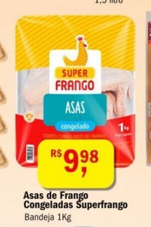 Ultrabox Asas de Frango Congelada Superfrango 1kg oferta