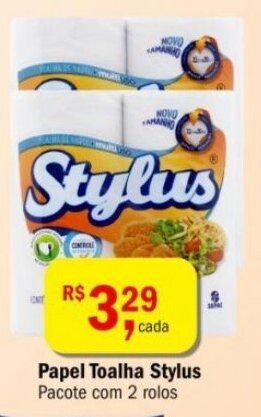 Ultrabox Papel toalha Stylus 2 rolos oferta