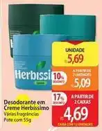 Atacadão Herbissimo - desodorante em creme oferta