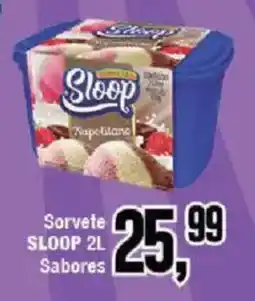 Redeconomia Sorvete sloop 2l sabores oferta