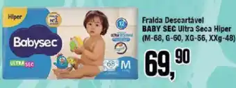 Redeconomia Fralda descartável baby sec ultra seca hiper oferta