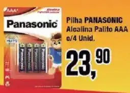 Redeconomia Pilha PANASONIC Alcalina Palito AAA oferta