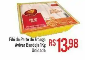 Mart Minas Filé de peito de frango avivar bandeja 1kg oferta