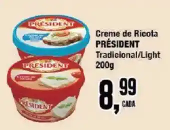 Redeconomia Creme de Ricota Président Tradicional/Light oferta