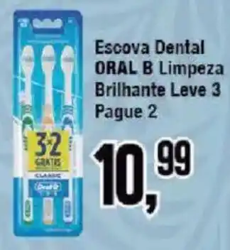 Redeconomia Escova Dental Oral B Limpeza Brilhante oferta