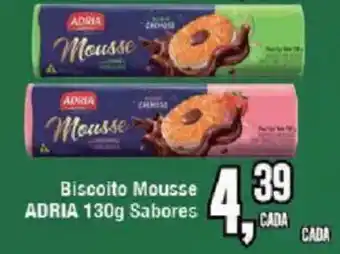 Redeconomia Biscoito Mousse ADRIA 130g Sabores oferta