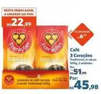 Sam's Club 3 corações - café oferta