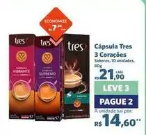 Sam's Club Leve - cápsula 3 corações oferta