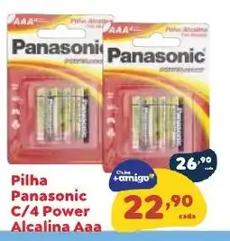 Amigão Calçados Pilha Panasonic C/4 Power Alcalina Aaa oferta