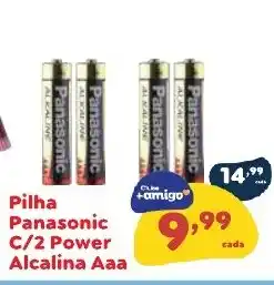 Amigão Calçados Pilha Panasonic C/2 Power Alcalina Aaa oferta