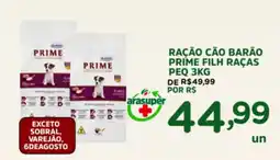 Araújo Supermercados Ração cão barão prime filh raças oferta