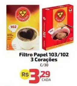 Supermercado Jacomar Filtro Papel 103/102 3 Corações oferta