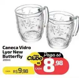 Supermercado Jacomar Caneca Vidro Lyor New Butterfly oferta