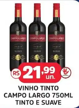 Supermercados Correia vinho tinto campo largo tinto e suave oferta