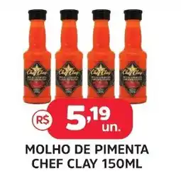 Supermercados Correia molho de pimenta chef clay oferta