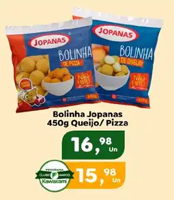 Supermercados Kawakami Bolinha Jopanas 450g Queijo/ Pizza oferta