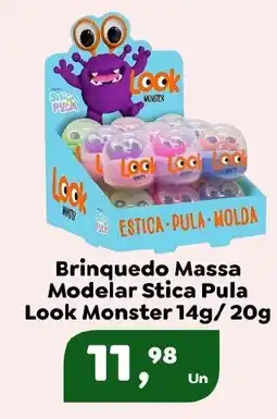 Supermercados Kawakami Brinquedo Massa Modelar Stica Pula Look Monster oferta