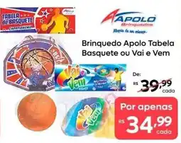 Barbosa Supermercados Brinquedo apolo tabela basquete ou vai e vem oferta