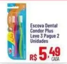 Max Atacadista Escova Dental Condor Plus oferta