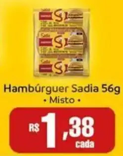 Supermercados Rondon Hambúrguer Sadia 56g oferta