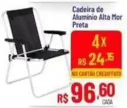 Max Atacadista Cadeira de Aluminio Alta Mor Preta oferta