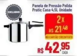 Max Atacadista Panela de Pressão Polida Pratic Casa oferta
