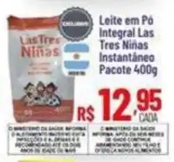 Max Atacadista Leite em Pó Integral Las Tres Ninhas Instantâneo oferta