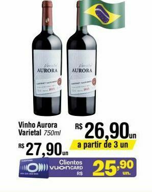 Fort Atacadista Vinho aurora varietal 750ml oferta