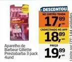 Tenda Atacado Gillette - aparelho de barbear prestobarba 3 pack oferta