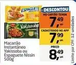 Tenda Atacado Nissin - macarrão instantâneo ou espaguete oferta