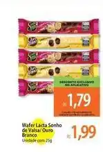 Atacadão Sonho - wafer lacta de valsa/ouro branco oferta