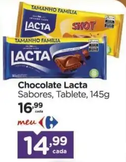 Carrefour Chocolate lacta sabores, tablete oferta