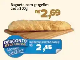 Supermercados Savegnago Baguete com gergelim oferta