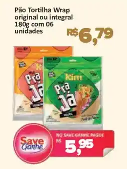 Supermercados Savegnago Pão tortilha wrap original ou integral oferta