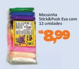 Supermercados Savegnago Massinha stick&push eva com 12 unidades oferta