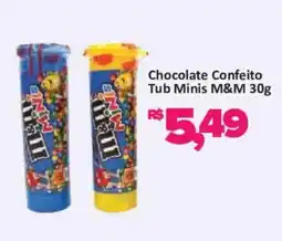 Supermercados Savegnago Chocolate Confeito Tub Minis M&M oferta