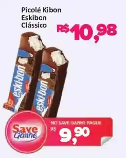 Supermercados Savegnago Picolé Kibon Eskibon Clássico oferta