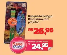 Supermercados Savegnago Brinquedo Relógio Dinossauro com projetor oferta