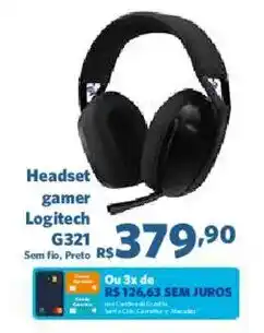 Sam's Club Headset gamer Logitech G321 Sem fio, Preto oferta