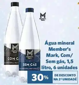 Sam's Club Água mineral member's mark, com/ sem gás oferta