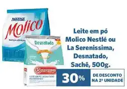 Sam's Club Leite em pó Molico Nestlé ou La Serenissima, Desnatado oferta