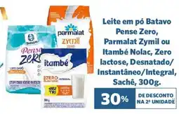 Sam's Club Leite em pó Batavo Pense Zero, Parmalat Zymil ou Itambé Nolac, Zero lactose, Desnatado/ Instantâneo/Integral oferta