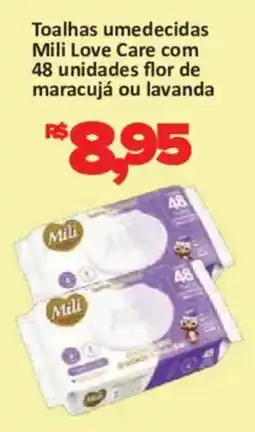 Supermercados Savegnago Toalhas umedecidas Mili Love Care oferta