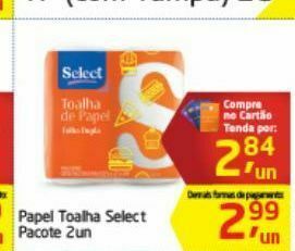Tenda Atacado Papel toalha select oferta